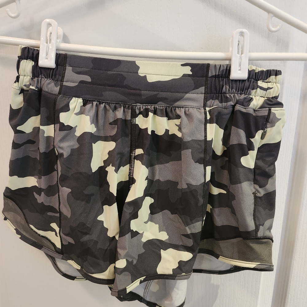 Lululemon Green/Grey camo shorts
